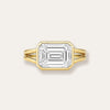 East West Bezel Set Ring