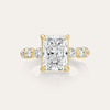Radiant Center on Half Eternity Band Ring