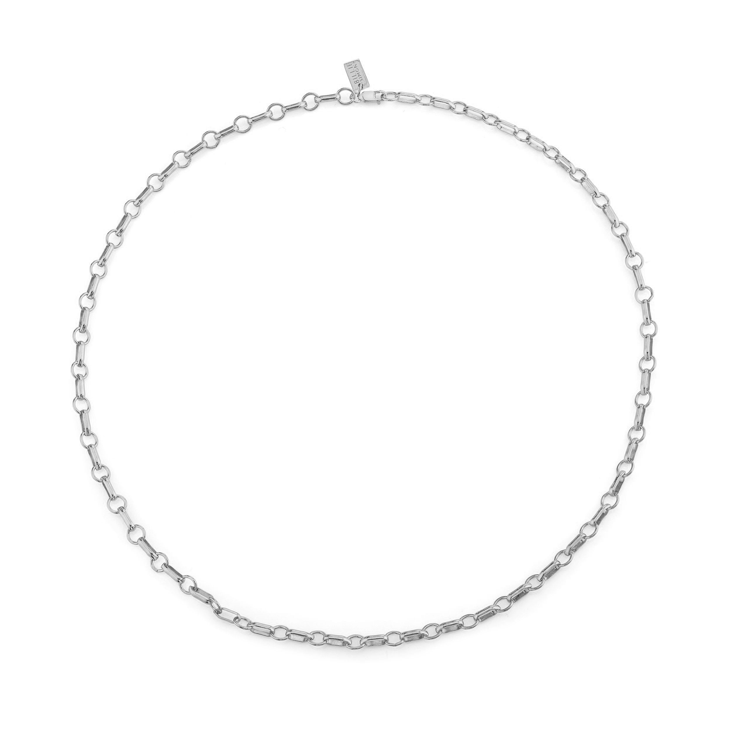 Oval & Round Alternating Link Necklace