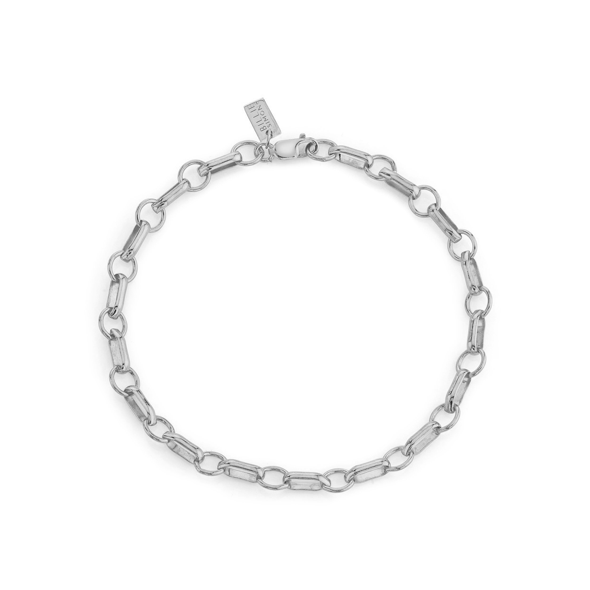Oval & Round Alternating Link Bracelet